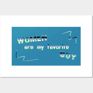 Women Are My Favorite Guy DJ Crazytimes Agender Flag Posters and Art